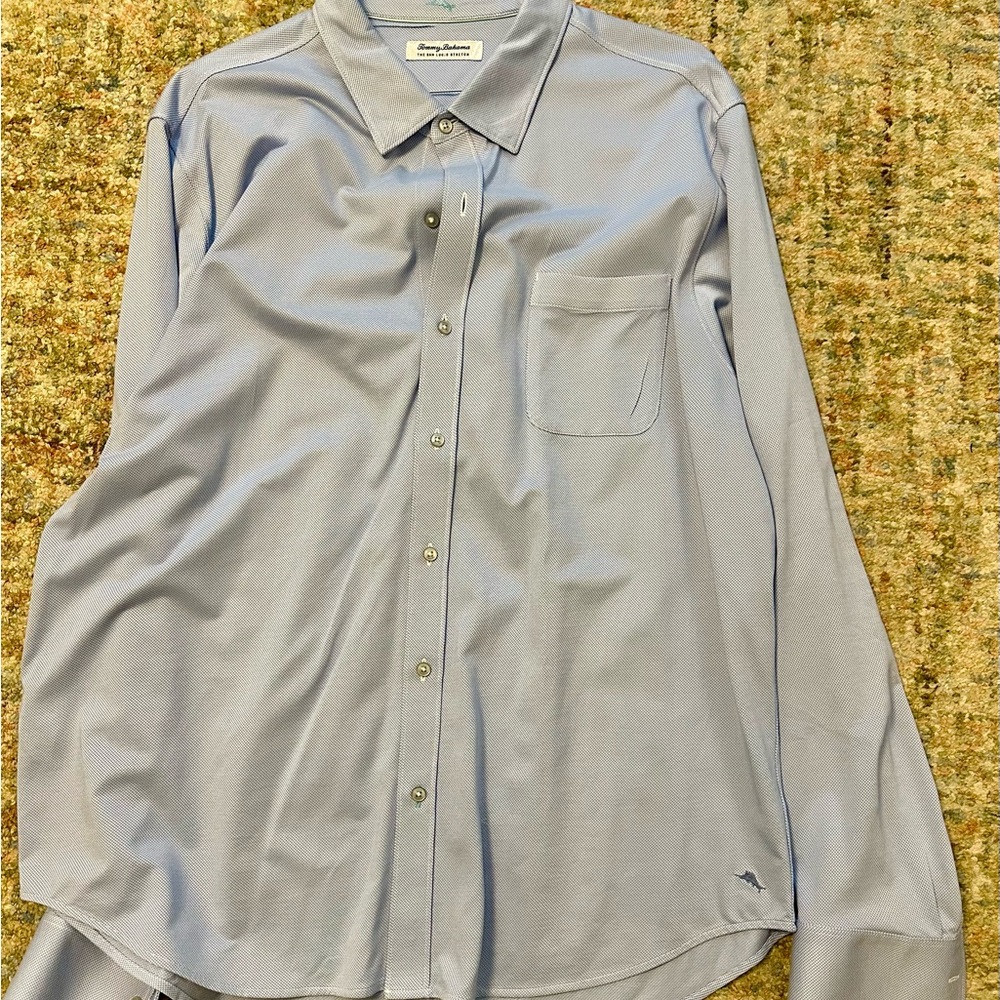 Tommy Bahama Blue Casual Button Down Shirt